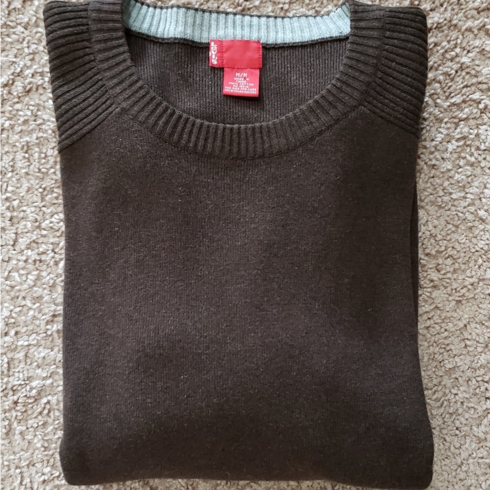 Levi's Men's Dark Brown Crewneck Pullover  Sweater Size Medium